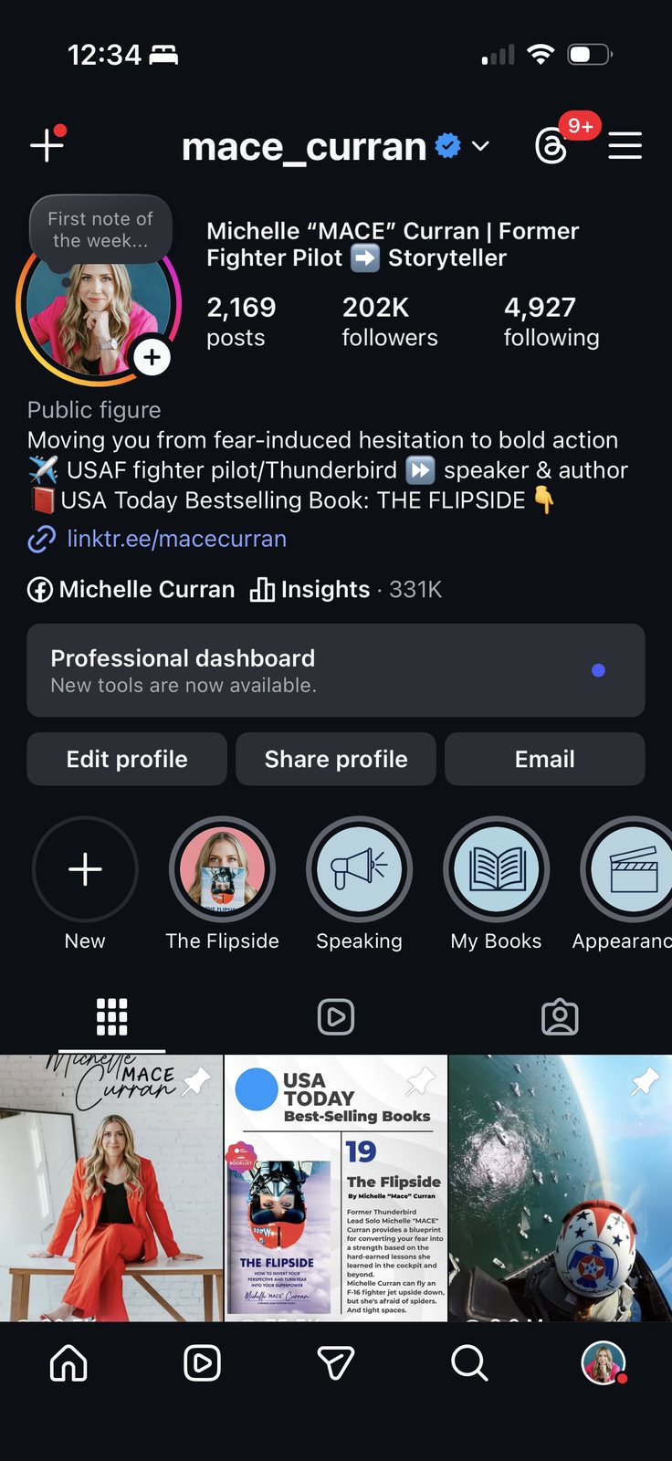 Mace: Instagram profile