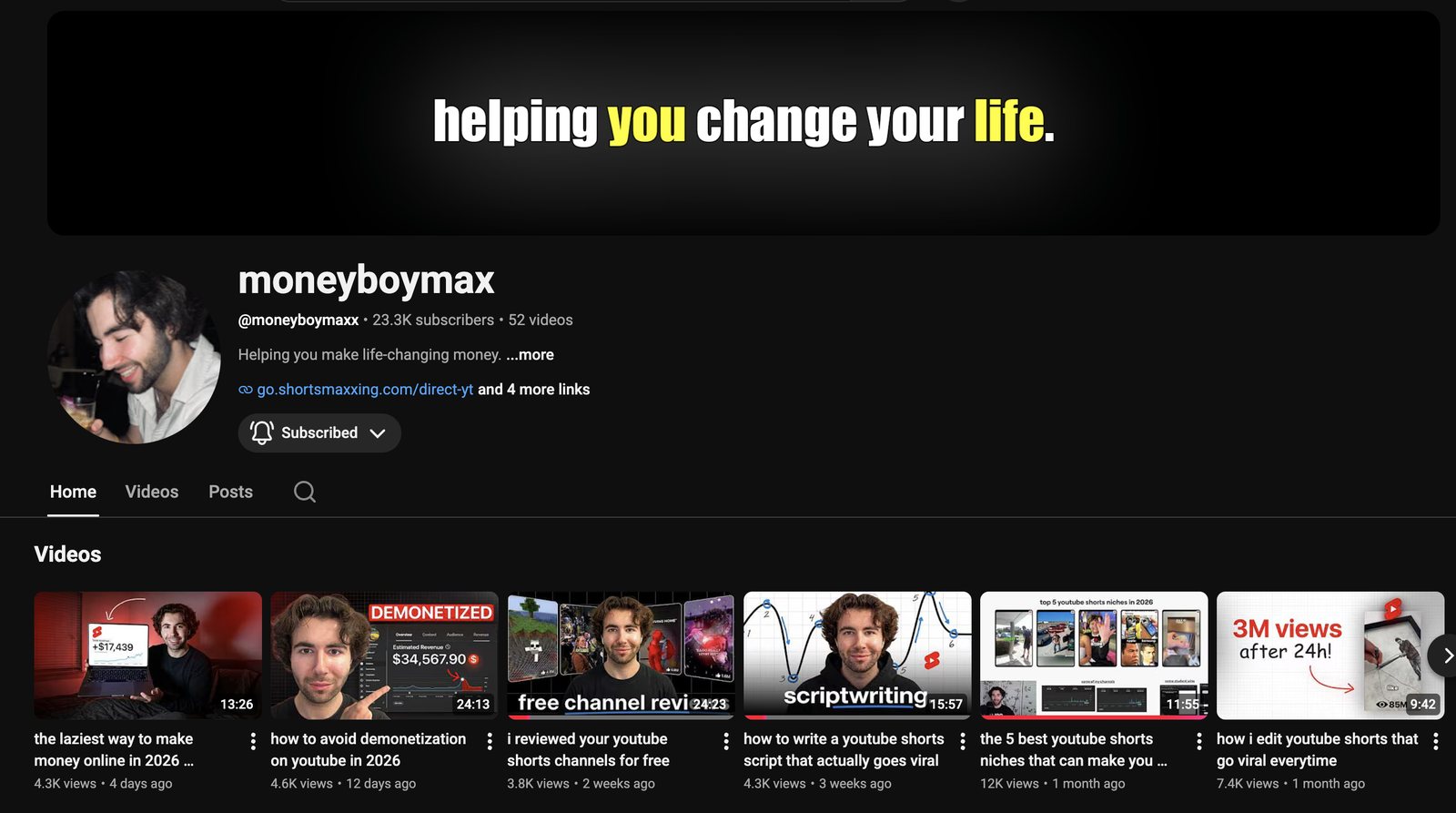 Max: YouTube channel