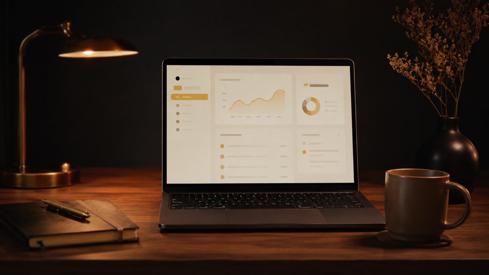 A waitlist signup count climbing on a screen on a calm desk in warm light