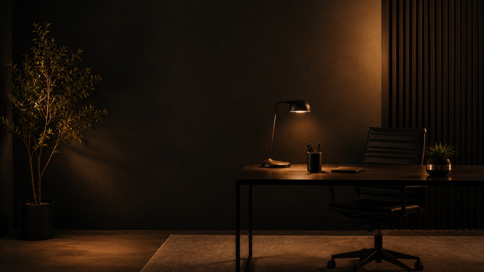 A calm desk showing an email list and product dashboard, the company assets the brand owns
