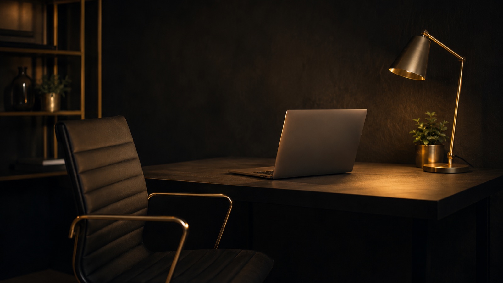 A calm desk showing leads flowing into a tidy pipeline instead of leaking away, warm focused light
