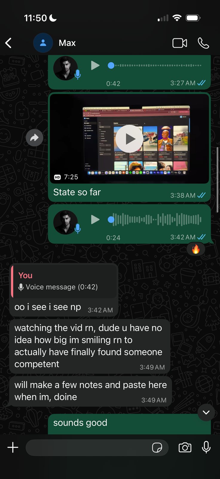 Max's message